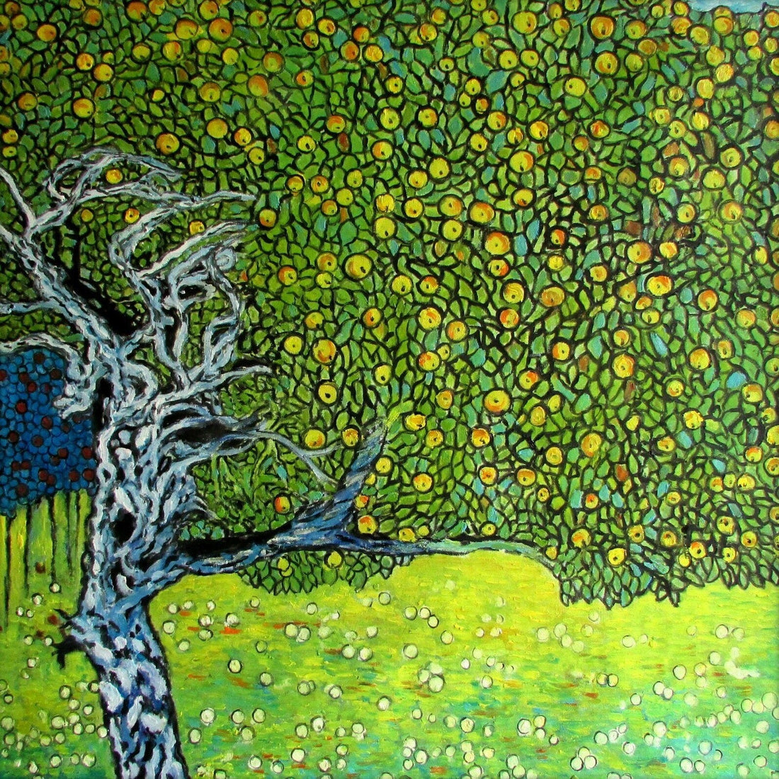 Gustav Klimt Golden Apple Tree Art Print | Hand-Finished Framed Canvas FOSHE ART