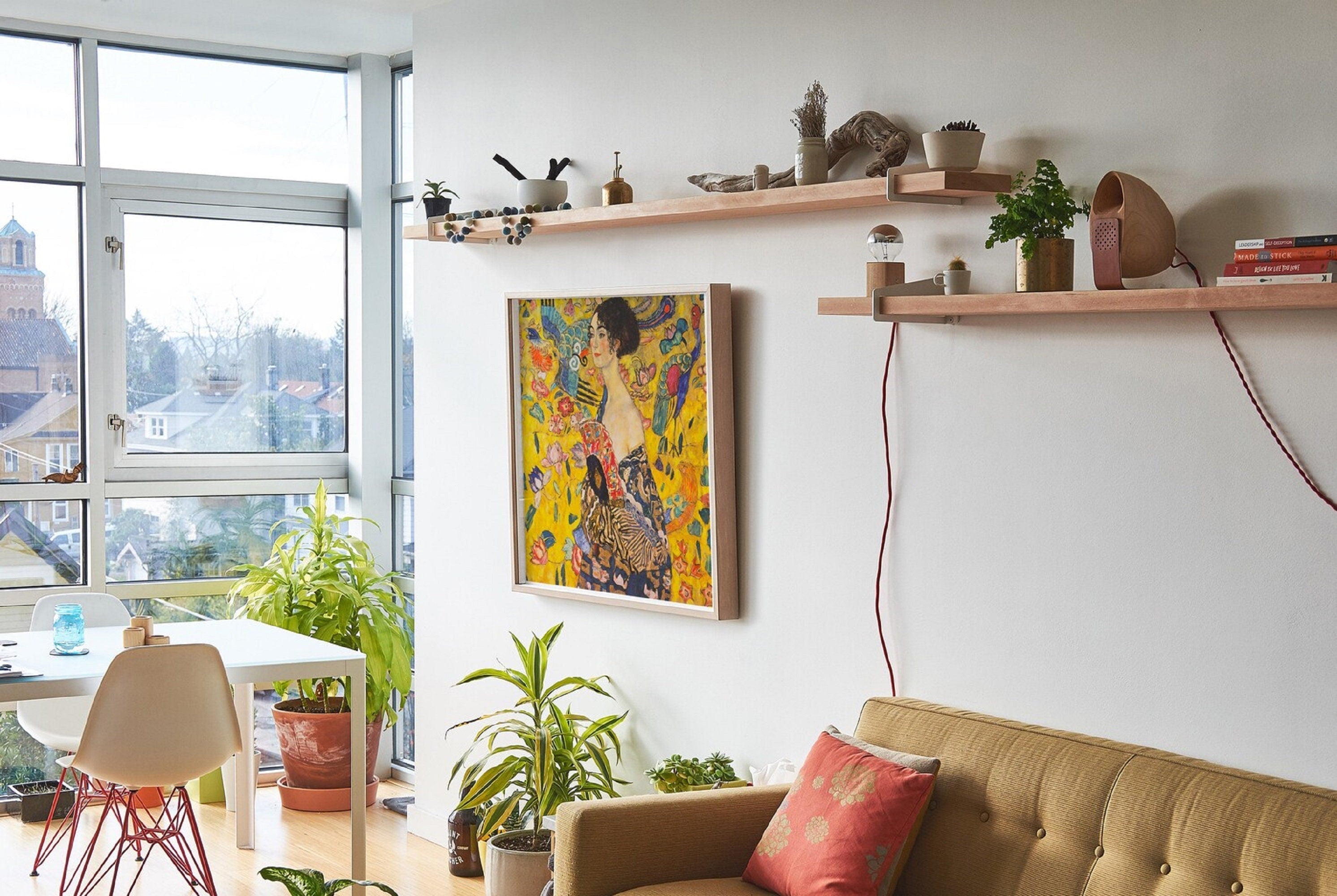 GUSTAV KLIMT Lady with Fan Print Reproduction, Klimt Lady Fan Wall Art, Lady with Fan by Gustav Klimt Art Premium Art, FOSHE ART