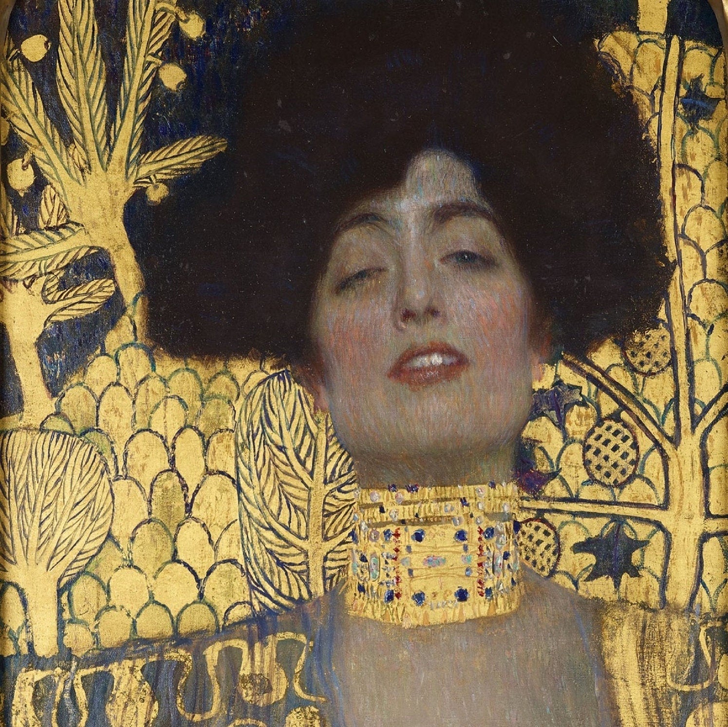 GUSTAV KLIMT - Judith and the Head of Holofernes, Canvas Giclée Print, 3D Texture with Brush Strokes, Golden Vintage Frame, like original FOSHE ART