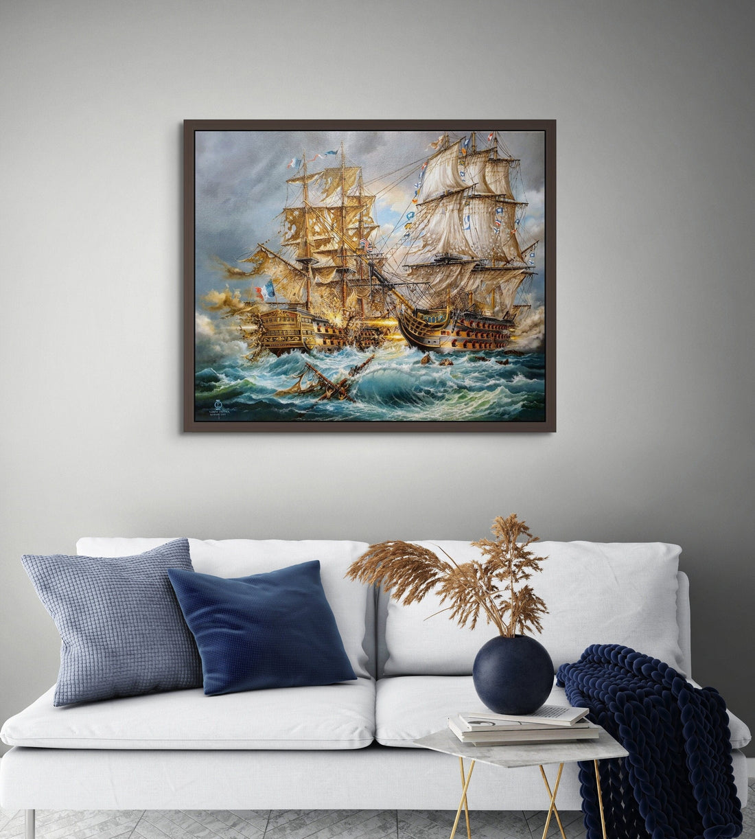 Battle of Trafalgar Giclee Canvas Print, HMS Victory, Napoleonic Art FOSHE ART