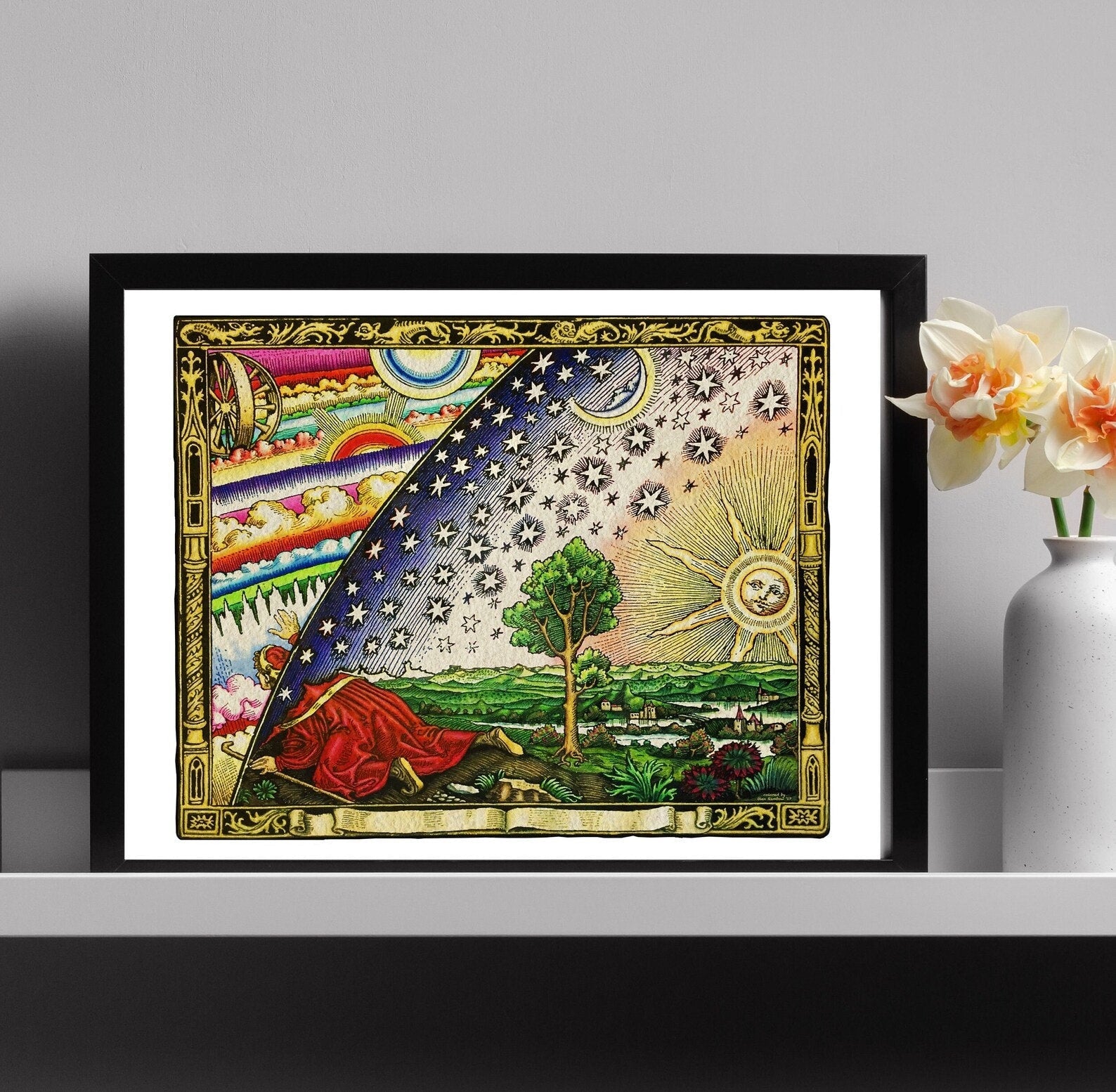 Flammarion Engraving Art Print: Experiencing the Mysteries of the Universe Through Art! FOSHE ART