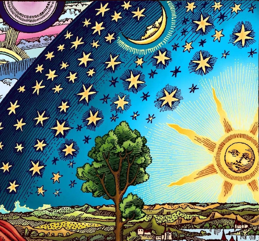 Flammarion Engraving Print: 1888 Celestial Exploration Art, , Experiencing the Mysteries of Universe Through Art! FOSHE ART