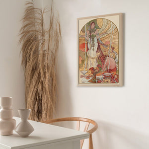 ALPHONSE MUCHA,  Incantation, Fine Art Prints, Vintage Home Decor,Giclee Paper / Canvas Prints, Poster or 3D Hand Finished Premium Print