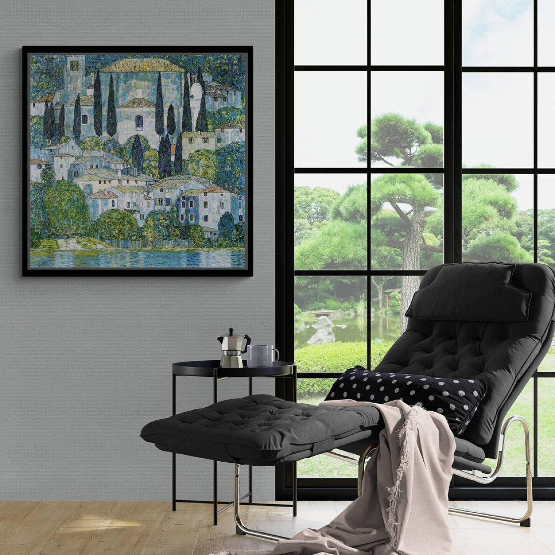 GUSTAV KLIMT - Church in Cassone Prints, Italy, Giclee Art, Canvas, Poster, Hand finished 3D canvas Premium, Art Nouveau Decor