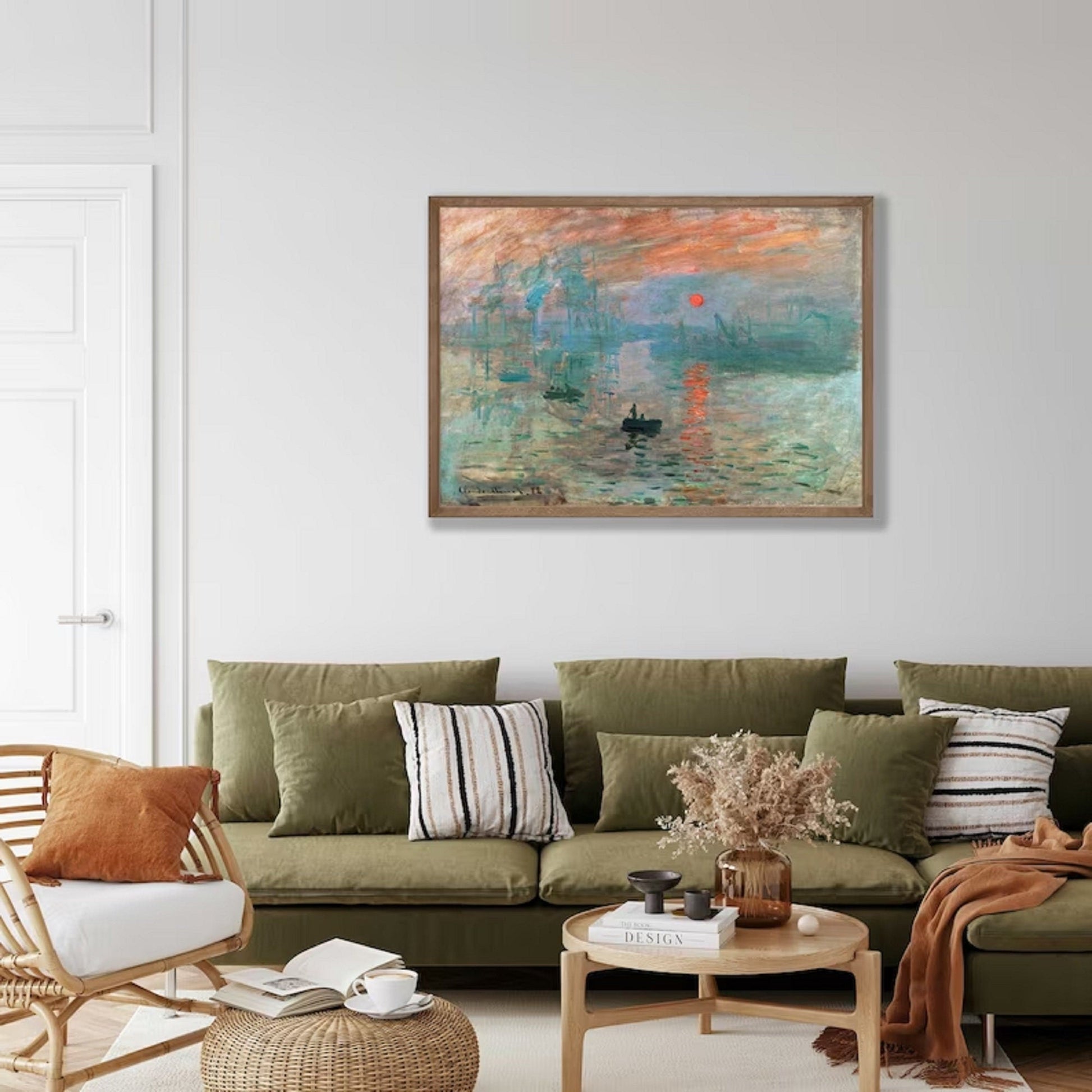 CLAUDE MONET, Impression Sunrise Fine Art Prints, Art Nouveau Print, Giclee Paper / Canvas Prints, Poster or 3D Hand Finished Premium Print FOSHE ART