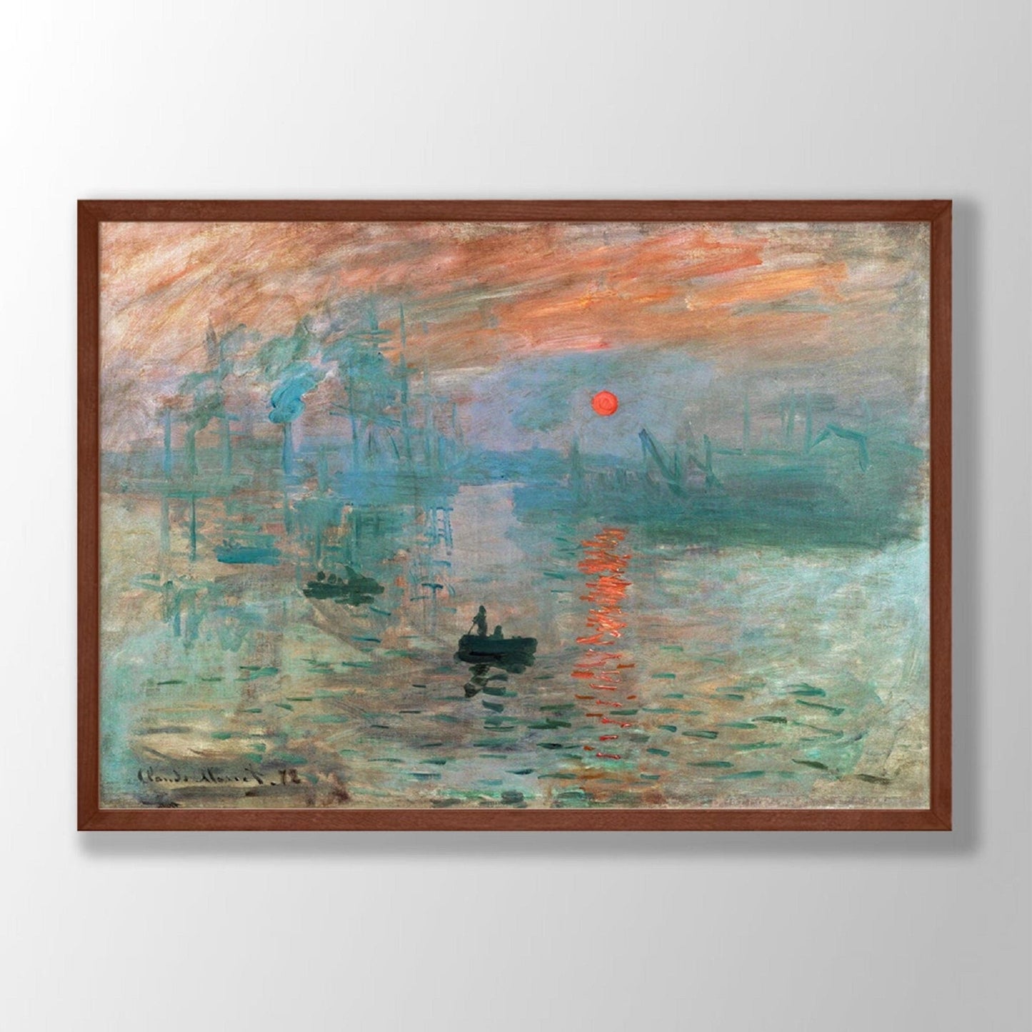 CLAUDE MONET, Impression Sunrise Fine Art Prints, Art Nouveau Print, Giclee Paper / Canvas Prints, Poster or 3D Hand Finished Premium Print FOSHE ART