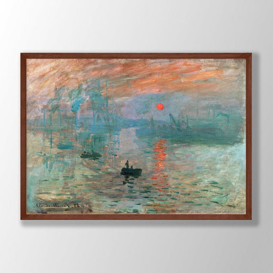 CLAUDE MONET, Impression Sunrise Fine Art Prints, Art Nouveau Print, Giclee Paper / Canvas Prints, Poster or 3D Hand Finished Premium Print FOSHE ART