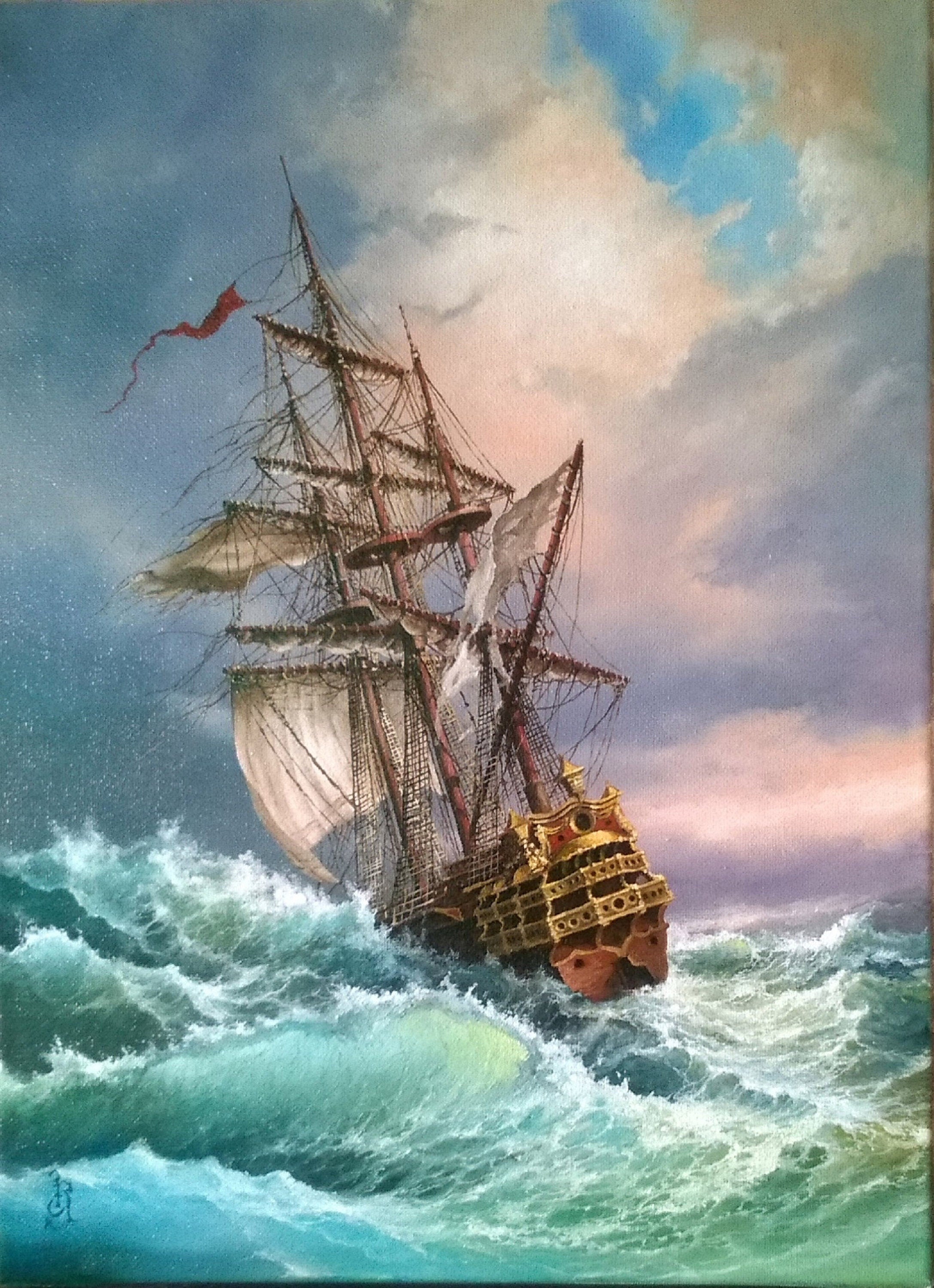 Tall Ship Giclée Canvas Print: Seascape Art, Home Decor FOSHE ART
