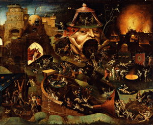 Christ in Limbo, 1575, Hieronymus Bosch poster, fine art reproduction print, Art decor, Heavyweight paper / real art canvas, 3D Hand Finished Premium Print, Poster Art, Canvas Wall Art, Classic surreal Wall Art, Renaissance gothic art painting