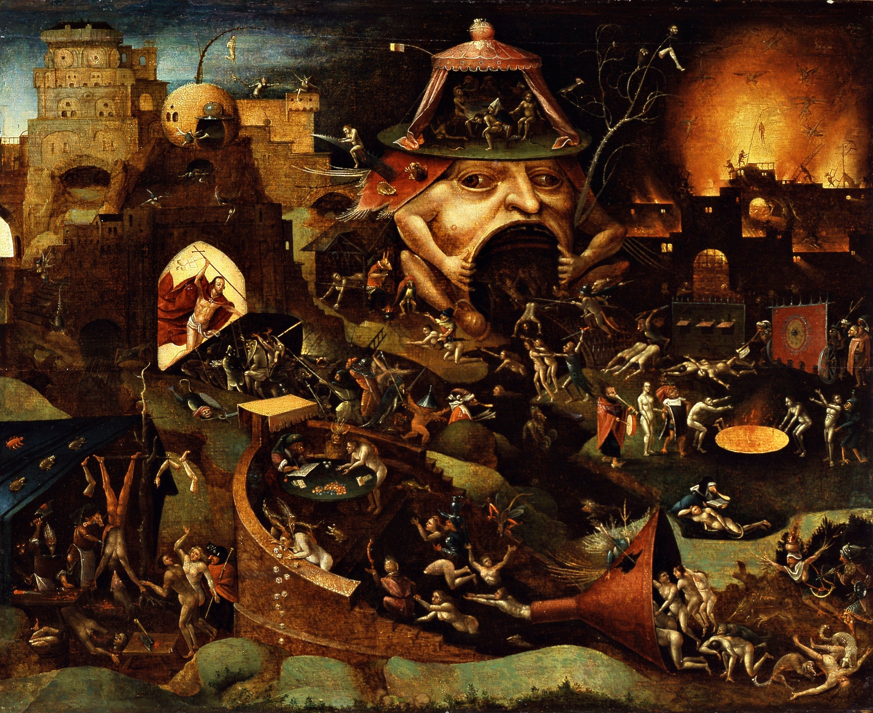Hieronymus Bosch Christ in Limbo Print: Giclee Canvas or Paper, original large art FOSHE ART