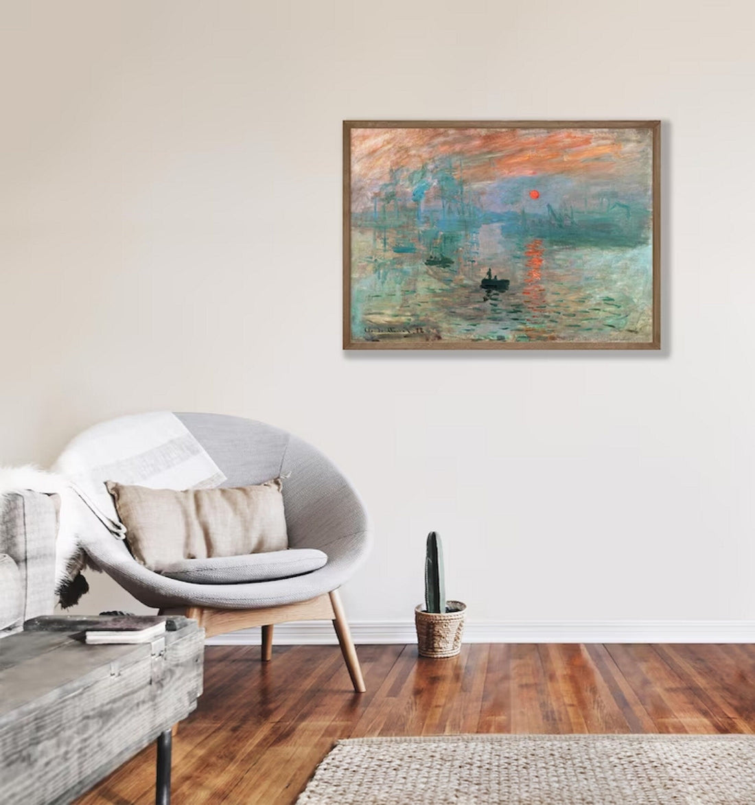 CLAUDE MONET, Impression Sunrise Fine Art Prints, Art Nouveau Print, Giclee Paper / Canvas Prints, Poster or 3D Hand Finished Premium Print FOSHE ART