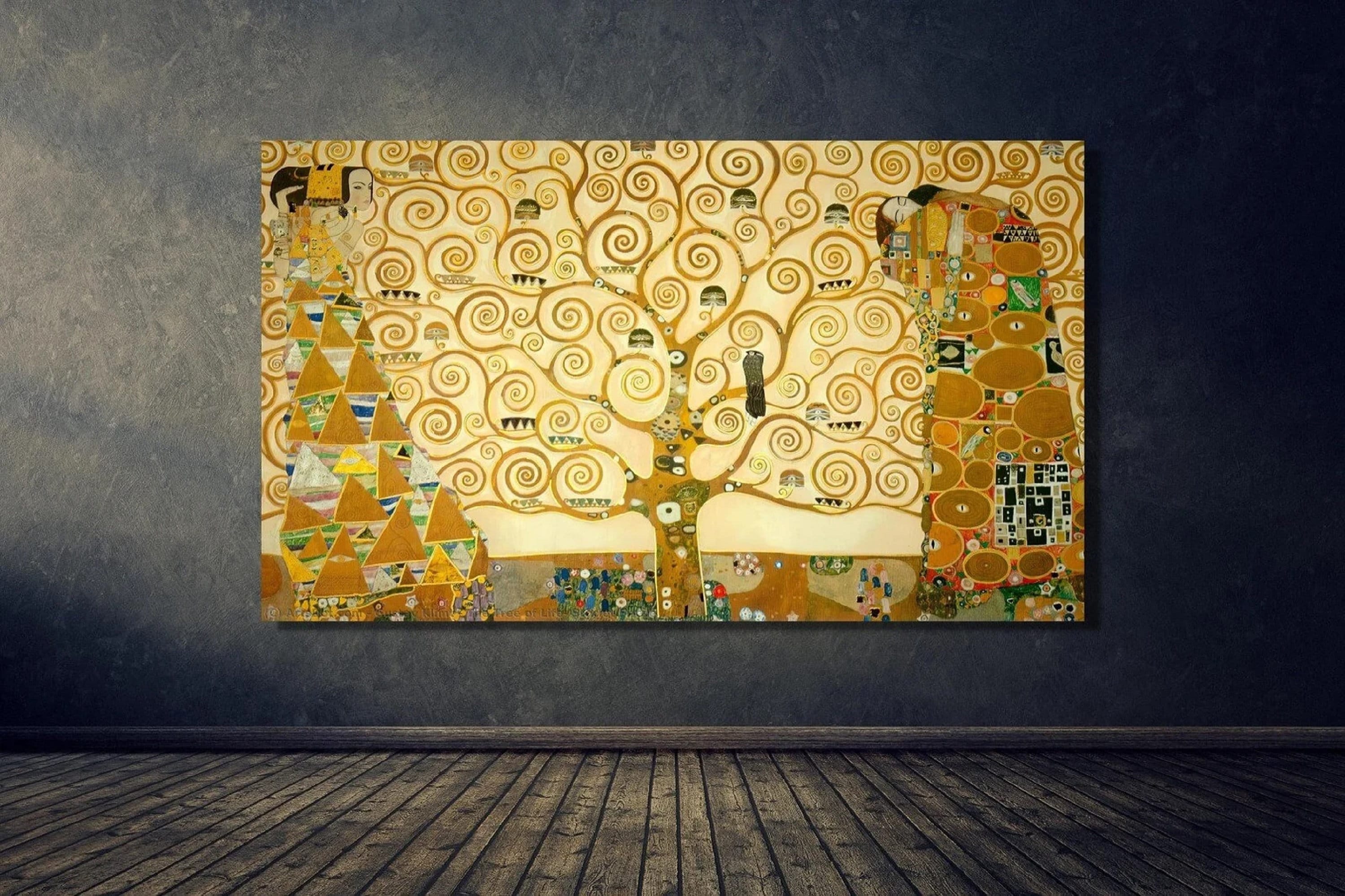 Gustav Klimt Tree of Life Art Print, Museum Exhibition Poster FOSHE ART