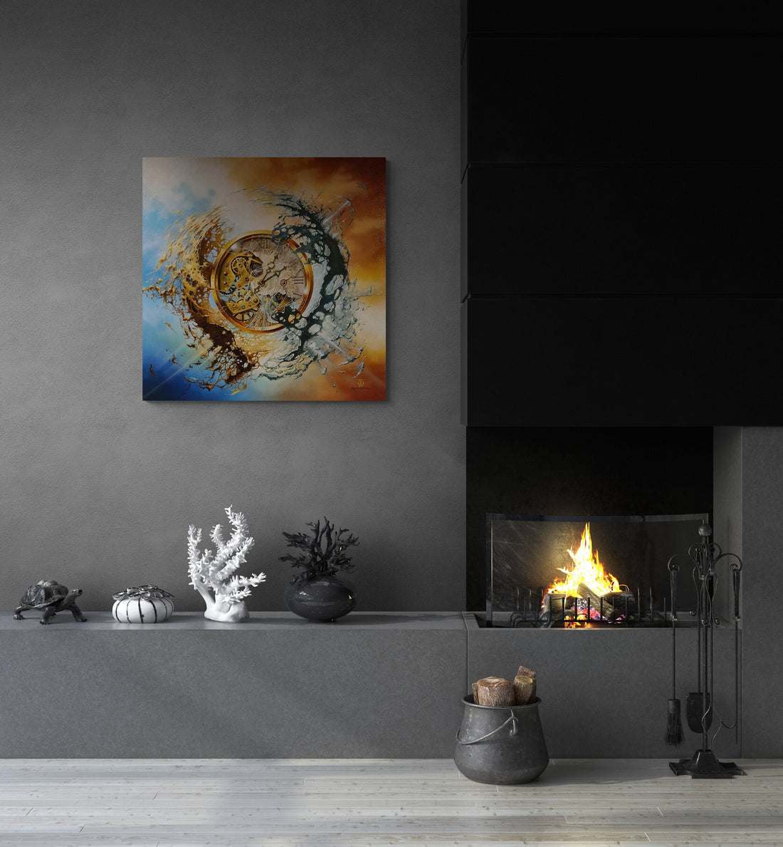 END OF TIME Giclee Art prints from original painting, Home decore, Surreal art prints, Universe, Gift idea for surreal art lovers