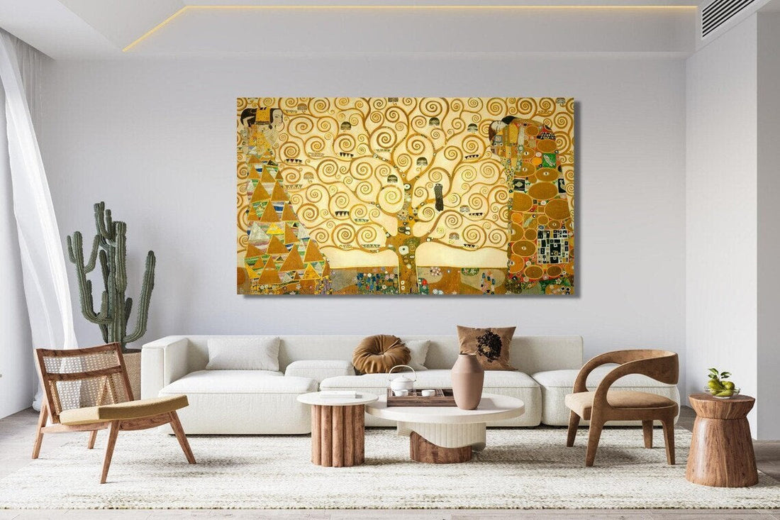 Gustav Klimt Tree of Life Art Print, Museum Exhibition Poster FOSHE ART