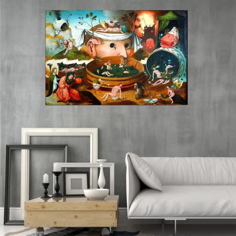 Hieronymus Bosch "Tondals Vision" Giclee Art Print: Medieval Home Decor FOSHE ART