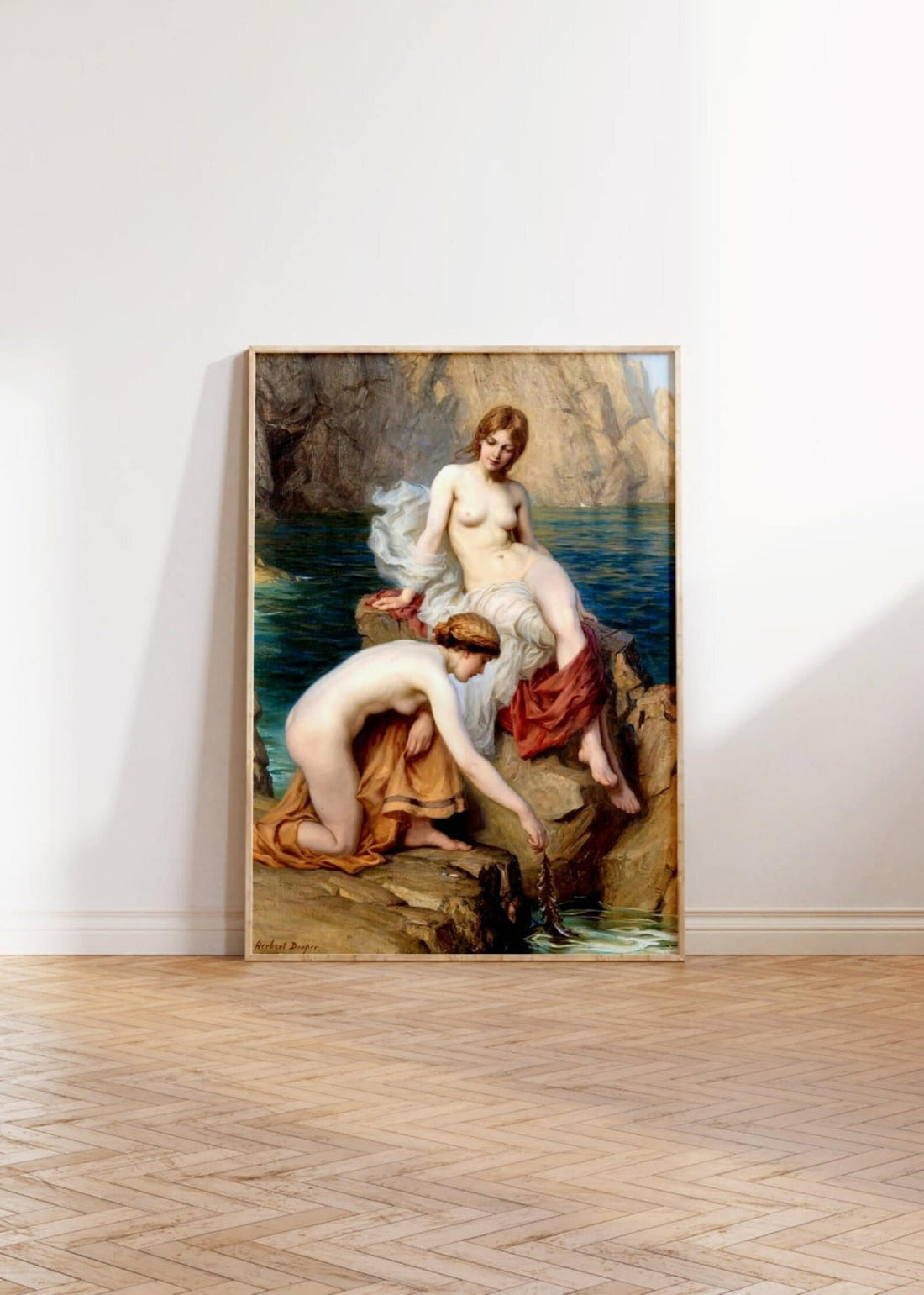 Herbert James Drape: Summer Seas by, Giclee Print Reproduction Painting, Fineart print on Heavyweight paper or museum quality poster FOSHE ART