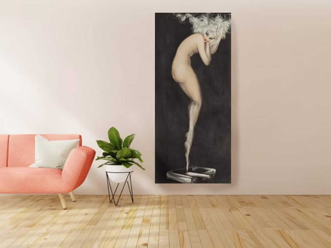 ILLUSION, Louis Icard, Art Deco print,  Art nouveau print, bedroom decor, Canvas Prints, Poster or 3D Hand Finished Premium Print