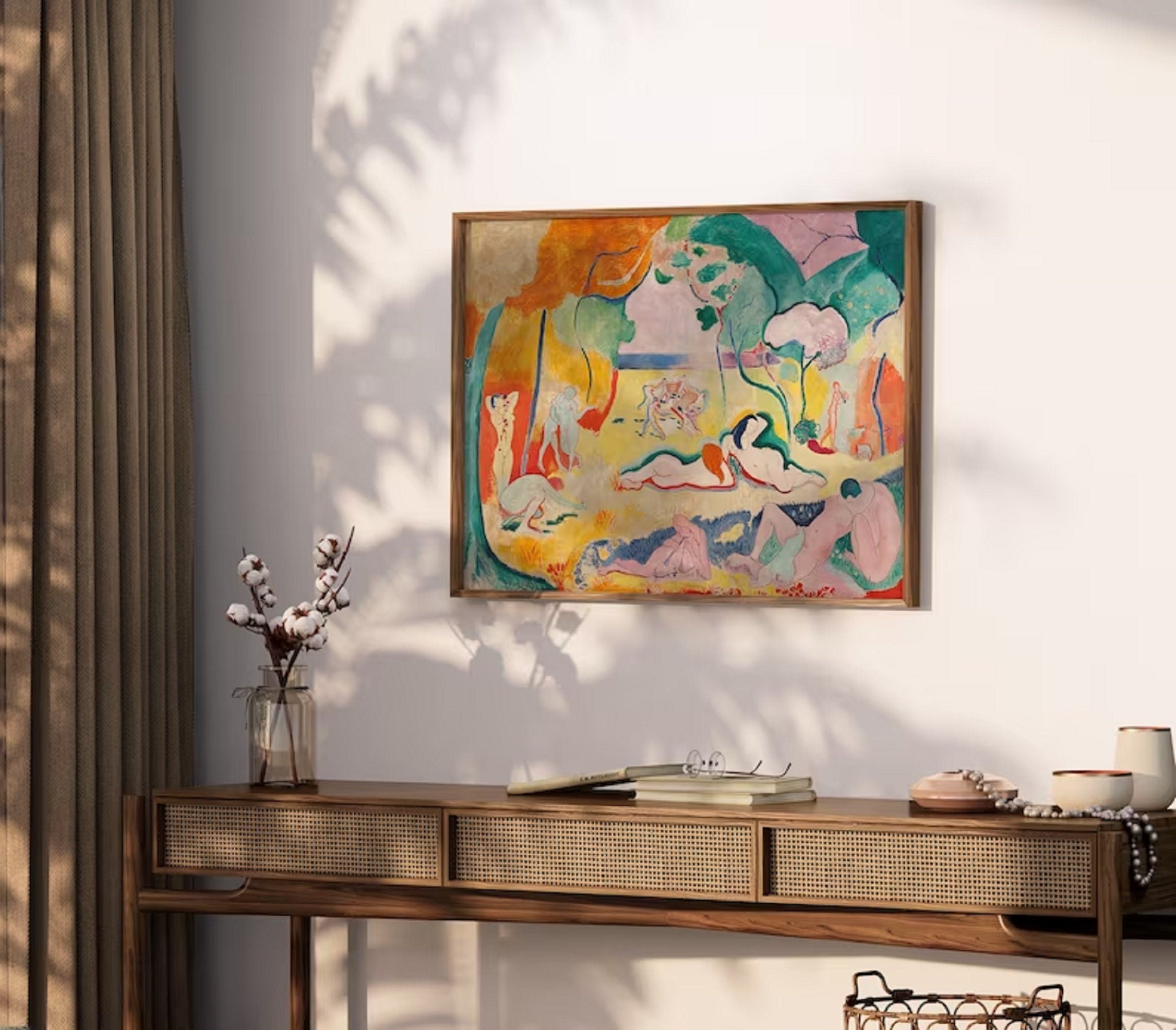 Henri Matisse, Le Bonheur De Vivre Giclee Print, Brush Stroke Canvas FOSHE ART