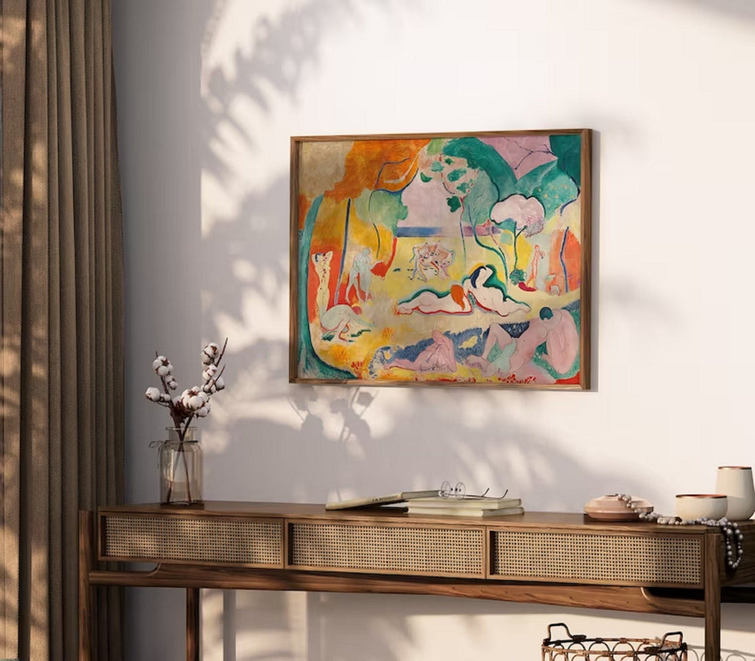 Henri Matisse, Le Bonheur De Vivre Giclee Print, Brush Stroke Canvas FOSHE ART