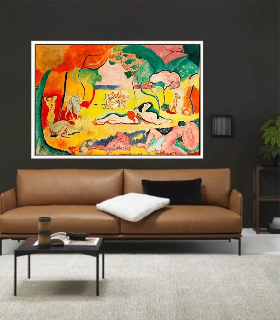 Henri Matisse, Le Bonheur De Vivre Giclee Print, Brush Stroke Canvas FOSHE ART