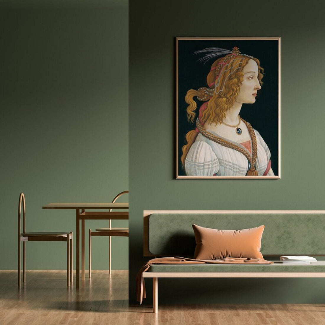 Sandro Botticelli Portrait of young woman, Heavyweight paper / real art canvas, Print on canvas or paper, original large art,