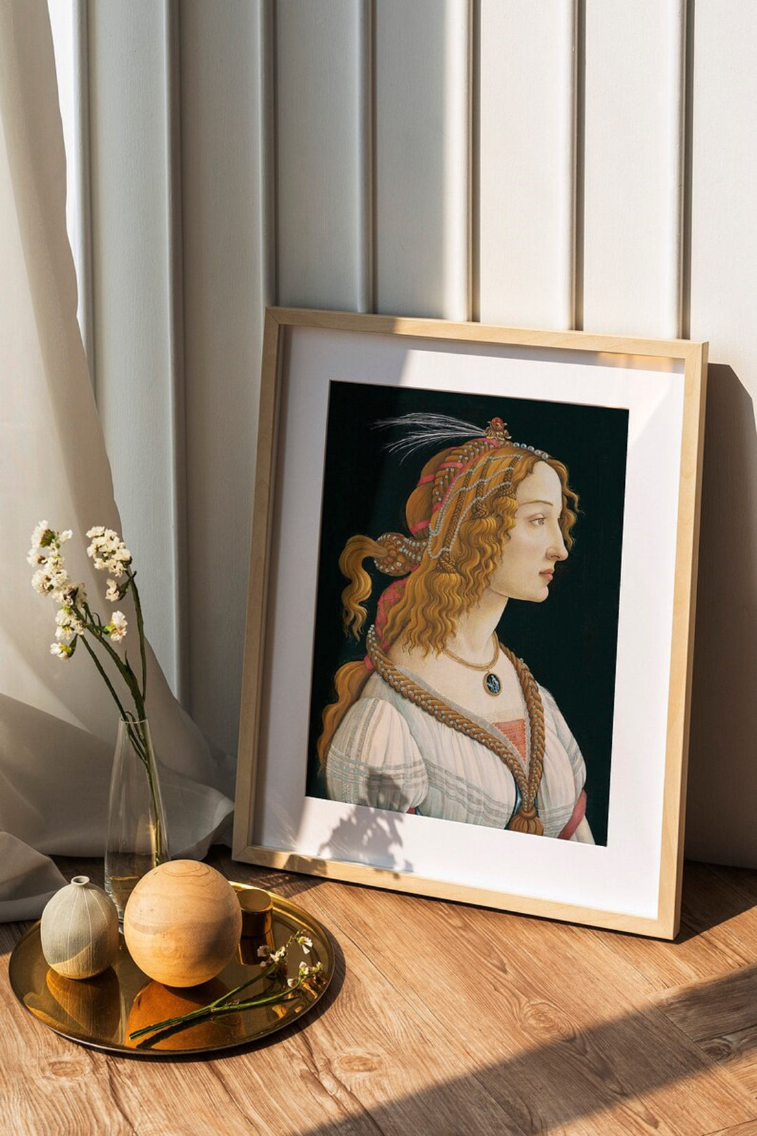 Sandro Botticelli Portrait of young woman, Heavyweight paper / real art canvas, Print on canvas or paper, original large art,