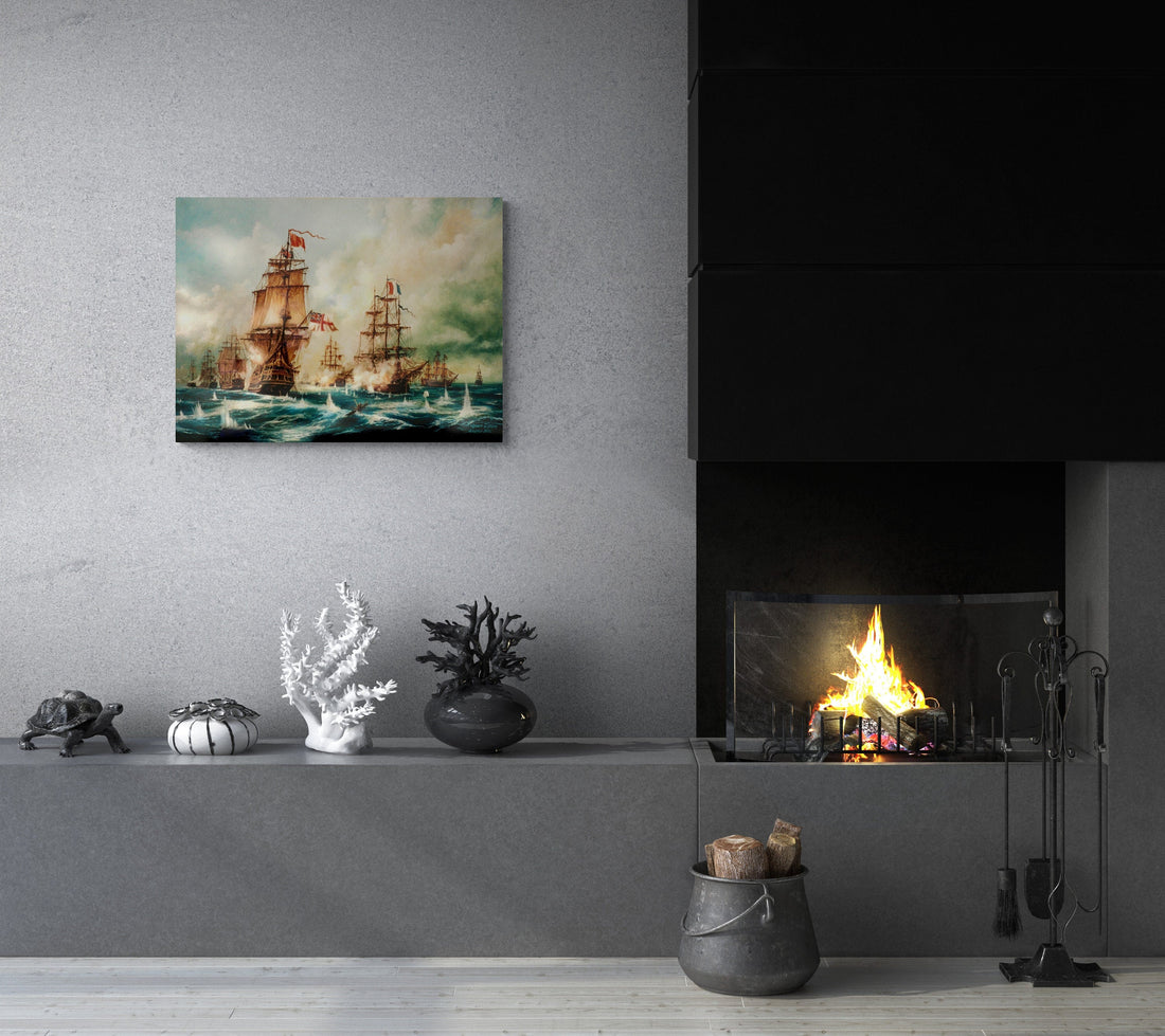 Battle of Trafalgar by Robert Zietara, Giclee Print, Sailing Ship Wall Art FOSHE ART