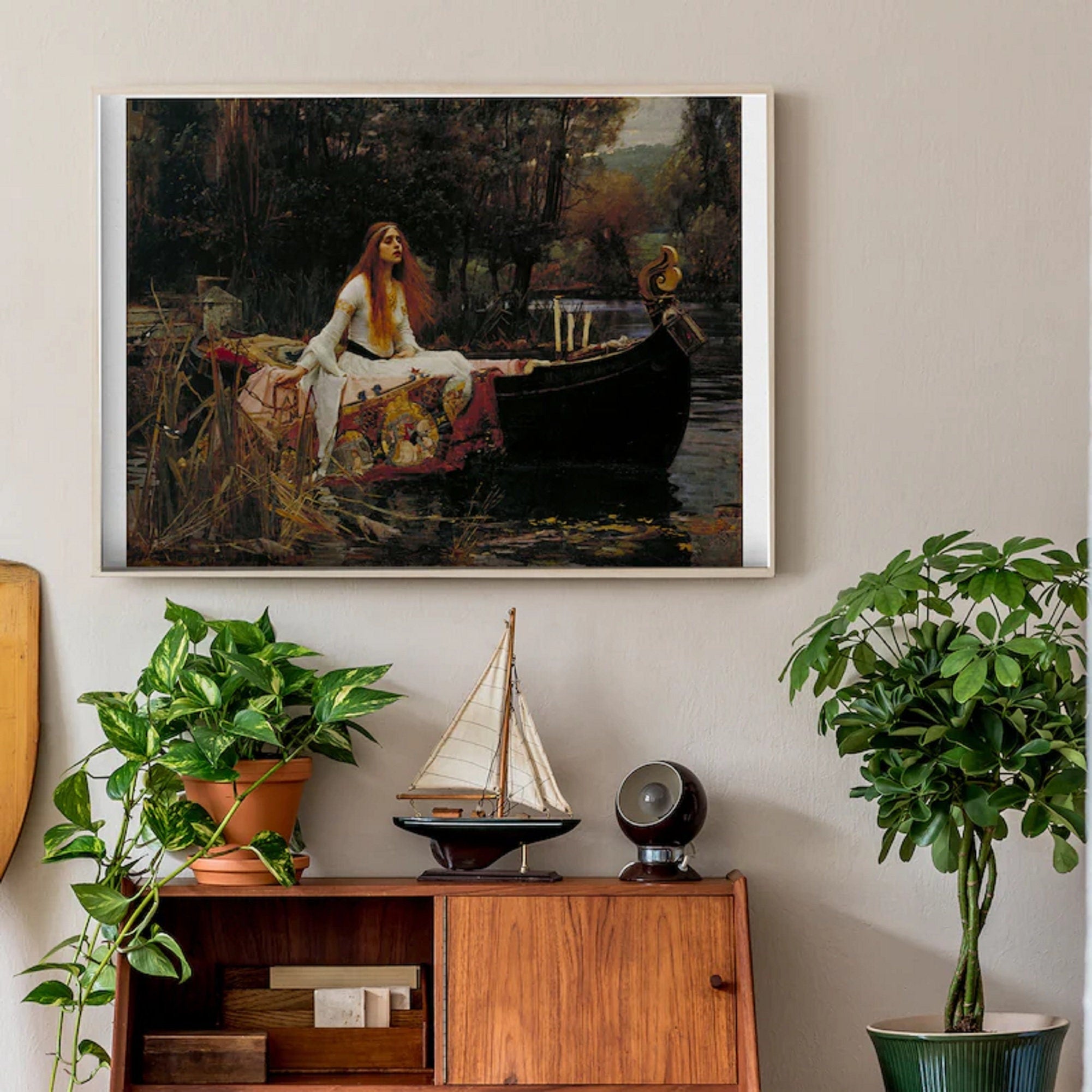 The Lady of Shalott Print, John Waterhouse, Pre-Raphaelite Art FOSHE ART