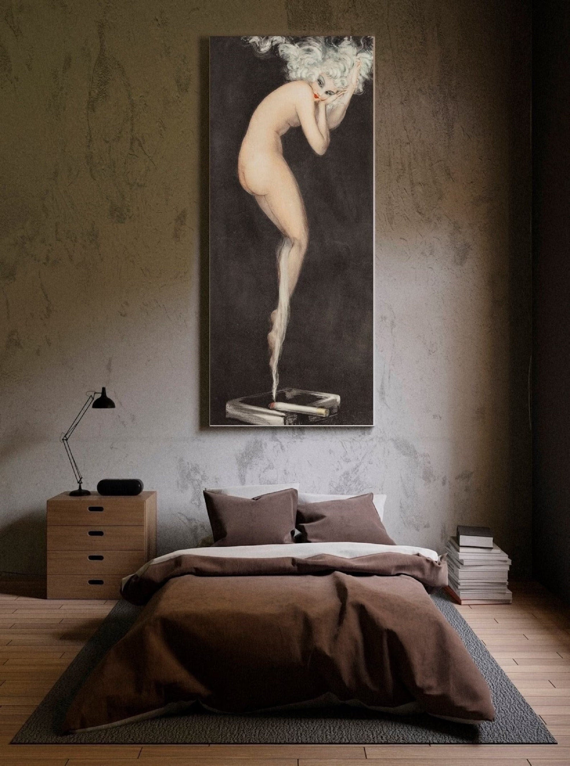 Louis Icard Art Deco Print, "Illusion", Museal Canvas Poster FOSHE ART