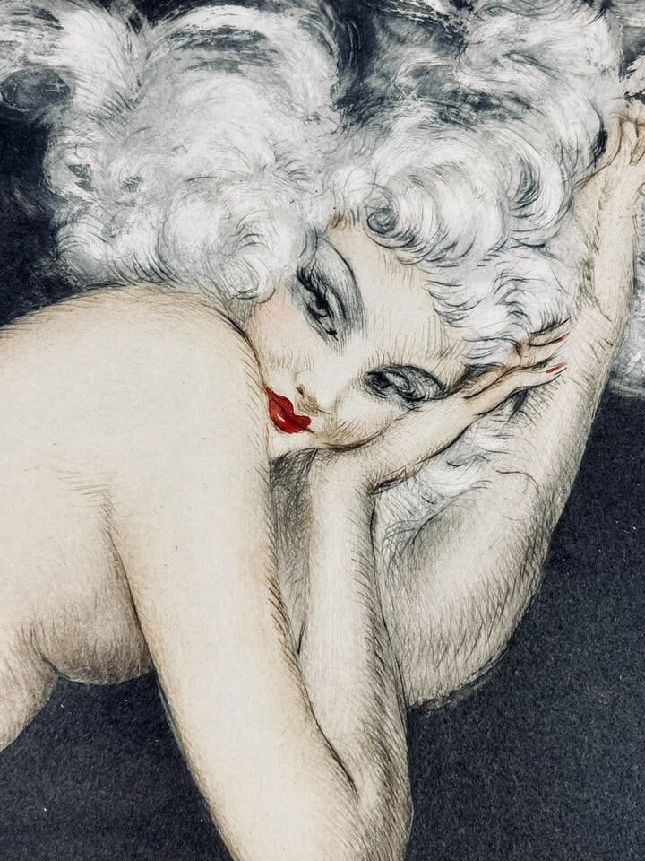 Louis Icard Art Deco Print, "Illusion", Museal Canvas Poster FOSHE ART