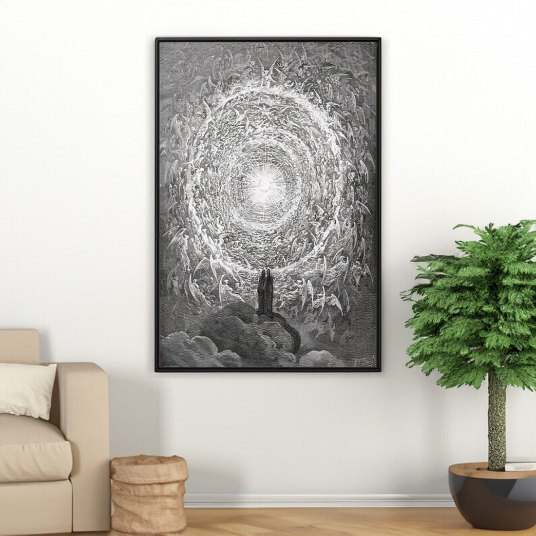 Gustave Dore Empyrean Print, Divine Comedy Art, Dark Art Decor FOSHE ART