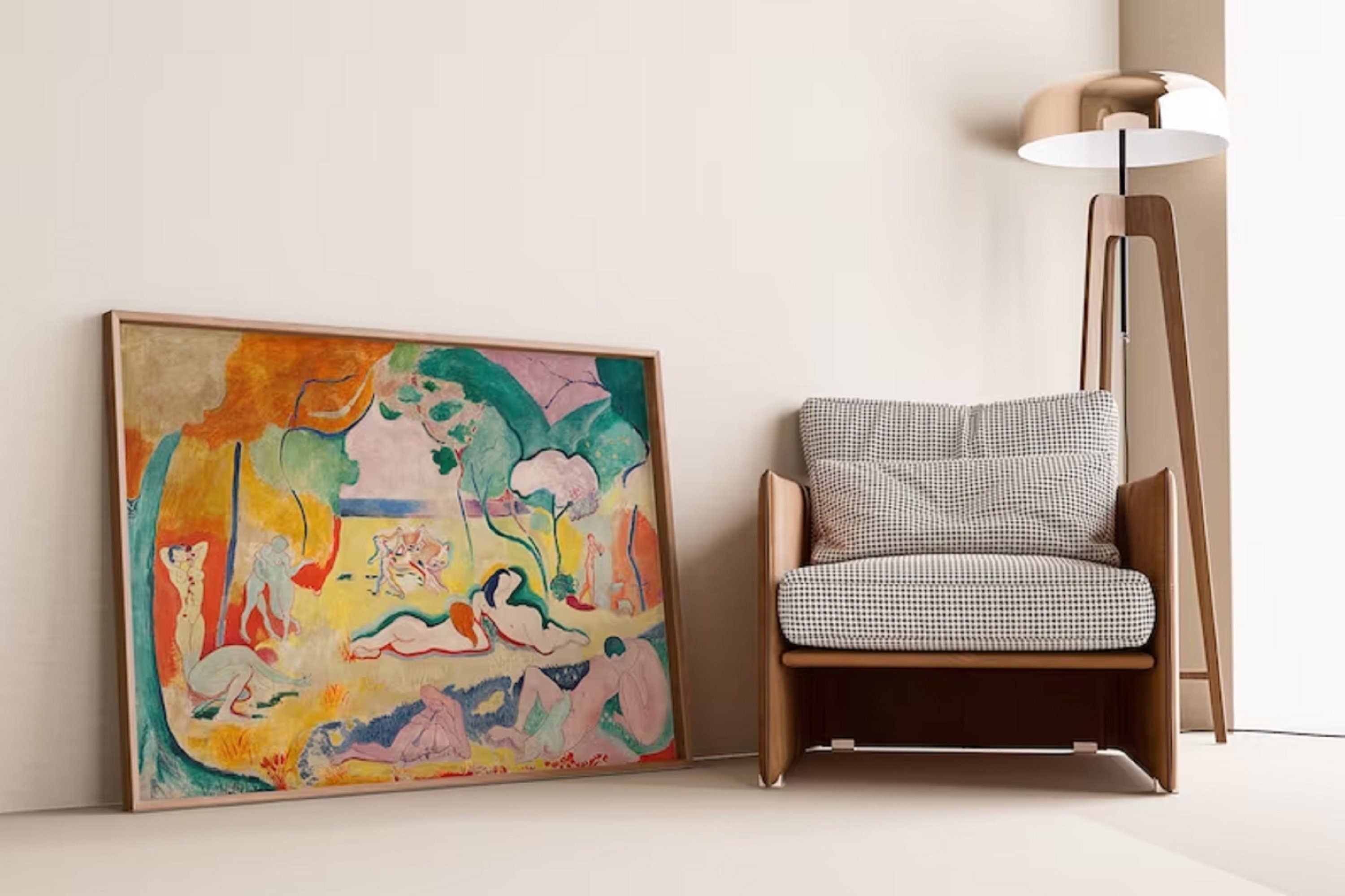 Henri Matisse, Le Bonheur De Vivre Giclee Print, Brush Stroke Canvas FOSHE ART