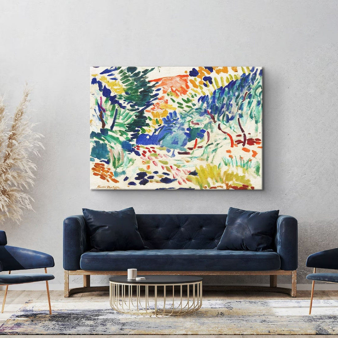 Henri Matisse Landscape at Collioure Canvas/Poster Art Reproduction, Abstract Wall Art Print, Modern Art Painting, Expressionism Art Print