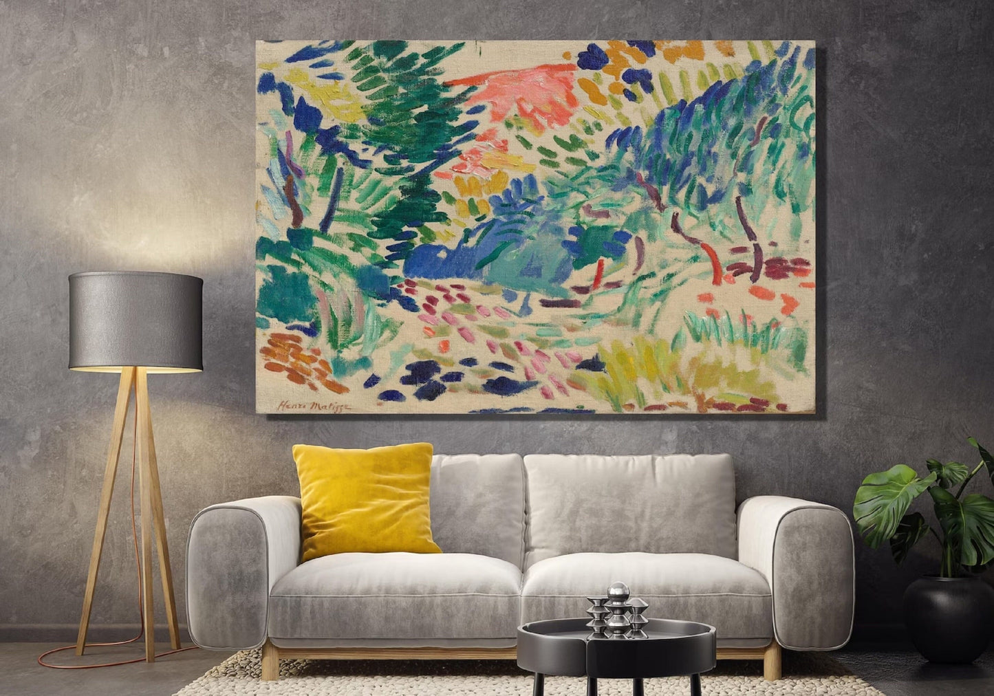 Henri Matisse Landscape at Collioure Canvas/Poster Art Reproduction, Abstract Wall Art Print, Modern Art Painting, Expressionism Art Print