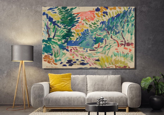 Henri Matisse Landscape at Collioure Canvas/Poster Art Reproduction, Abstract Wall Art Print, Modern Art Painting, Expressionism Art Print