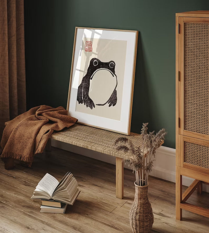 Japanese Frog Print, Vintage Wall Art, Japanese Frog Poster, Matsumoto Hoji Wall Art Decor, Modern Art, Animal Print, Wabi Sabi, Interior