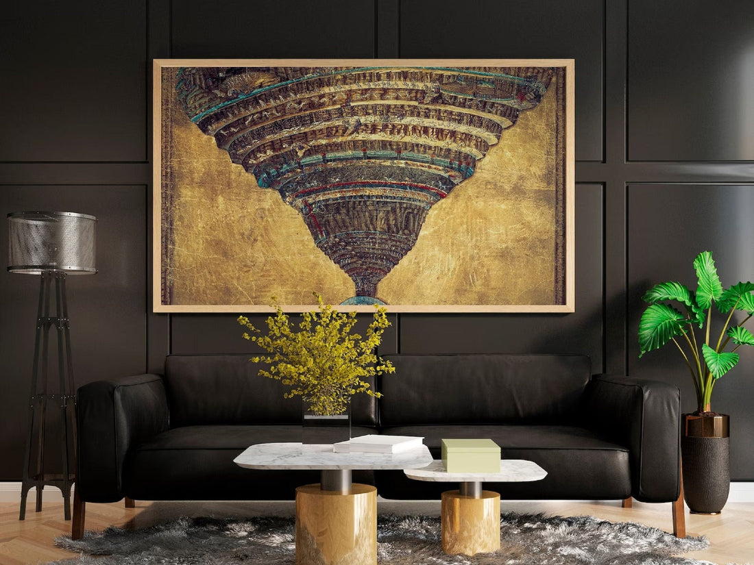 Botticelli's Map of Hell Print: Dante's Divine Comedy, Fine Art FOSHE ART