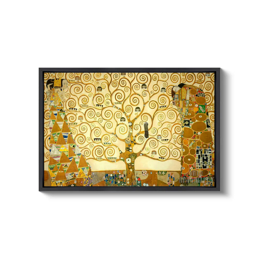Gustav Klimt Tree of Life Giclée Canvas Art Print – Framed Nouveau Painting FOSHE ART