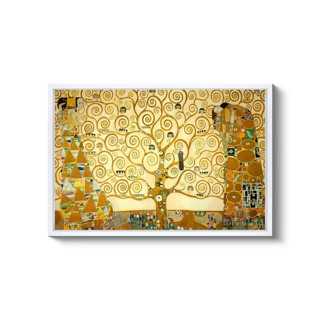 Gustav Klimt Tree of Life Giclée Canvas Art Print – Framed Nouveau Painting FOSHE ART