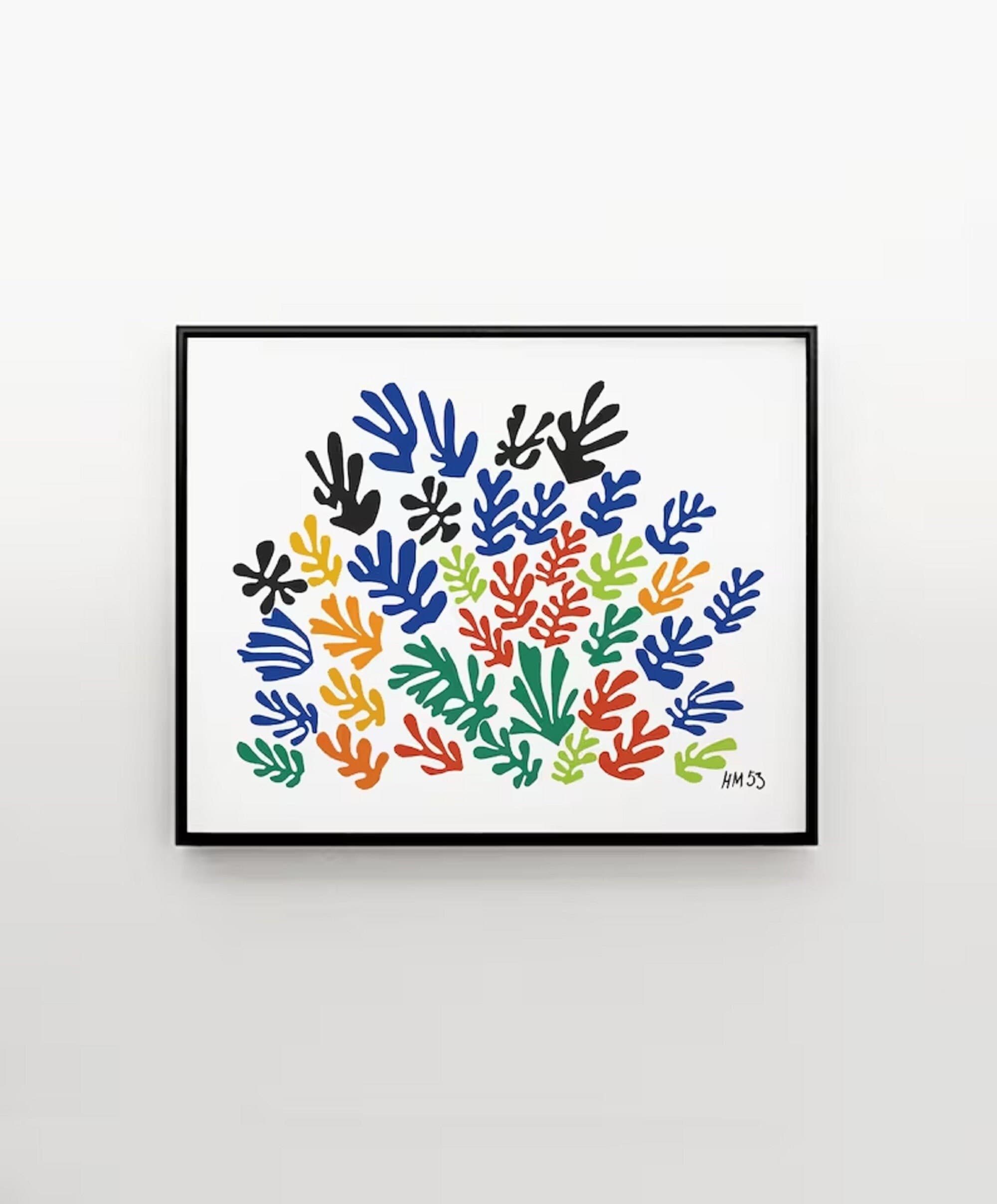 Henri Matisse La Gerbe Print, Colorful Abstract Floral, Minimalist Art FOSHE ART