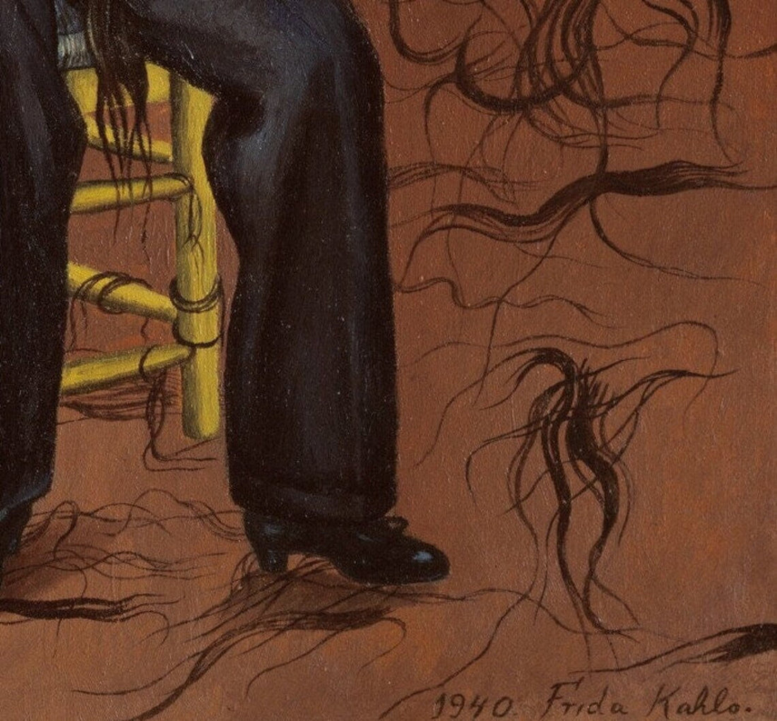 Frida Kahlo, Self-Portrait with Cropped Hair, Wall Decor Giclee Art Print / Canvas Prints, Poster or 3D Hand Finished Premium Print FOSHE ART