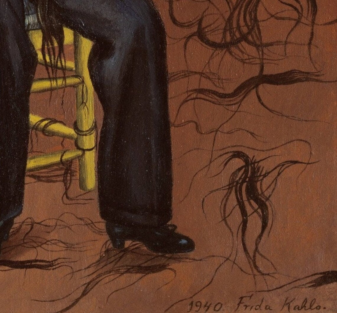 Frida Kahlo, Self-Portrait with Cropped Hair, Wall Decor Giclee Art Print / Canvas Prints, Poster or 3D Hand Finished Premium Print FOSHE ART