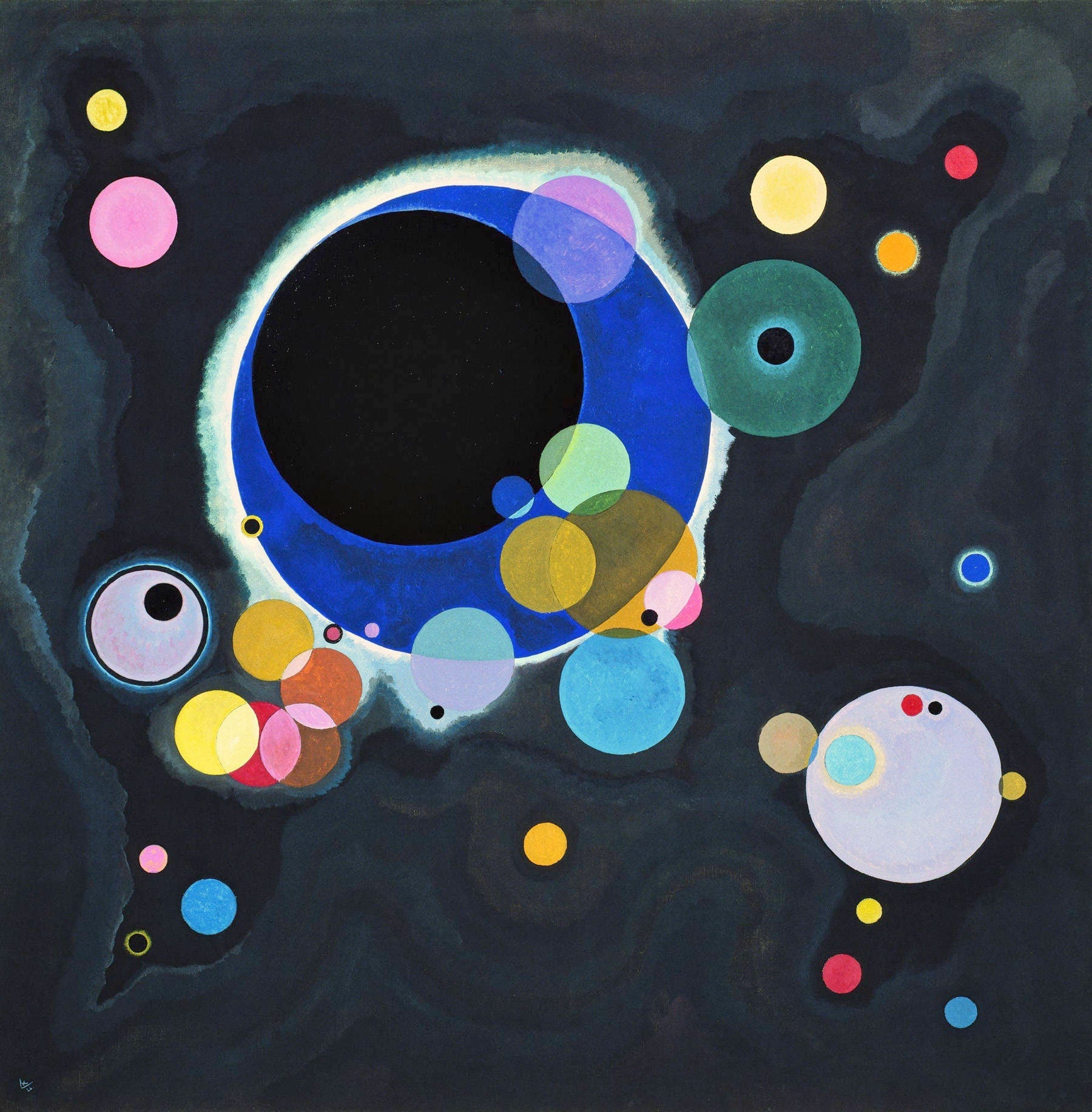 Kandinsky Several Circles Print, Abstract Wall Art, Giclee FOSHE ART