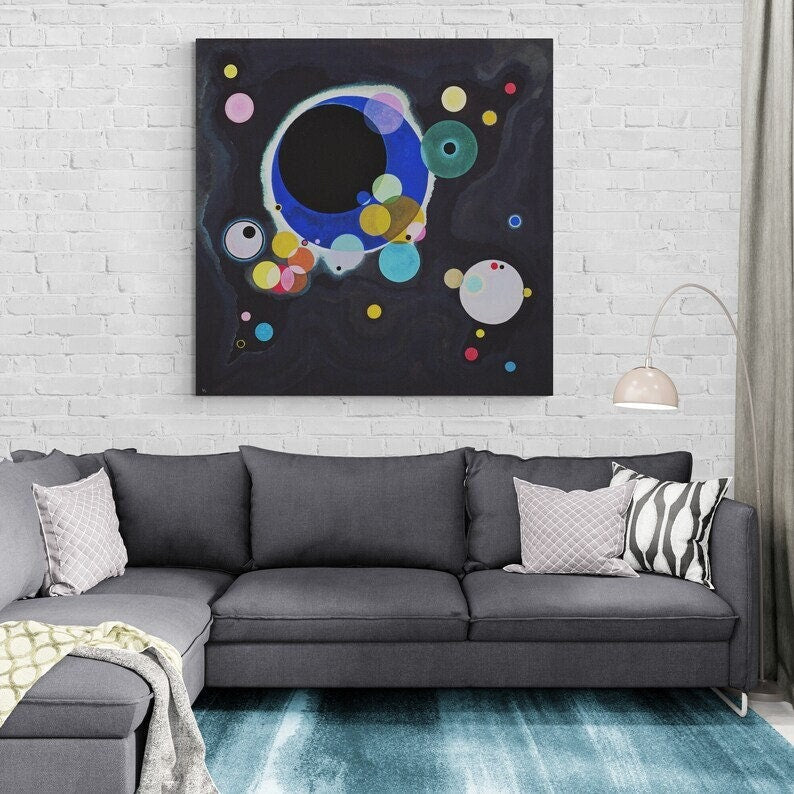 Kandinsky Several Circles Print, Abstract Wall Art, Giclee FOSHE ART