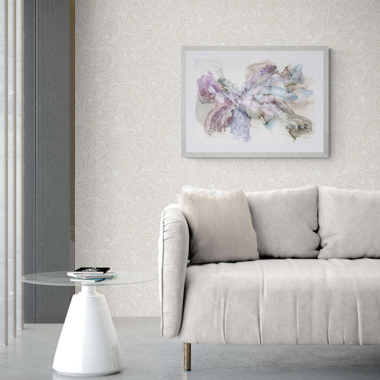 Serene Embrace 2, original alcohol ink abstract Art Prints, Minimalist Art Prints, Giclee Premium Prints FOSHE ART