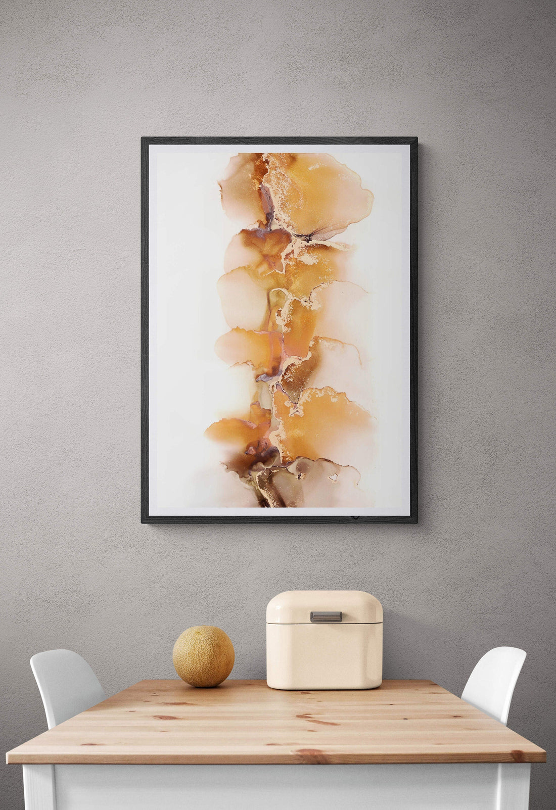 Autumn  Glimmer, original alcohol ink abstract Art Prints, Minimalist Art Prints, Giclee Premium Prints FOSHE ART