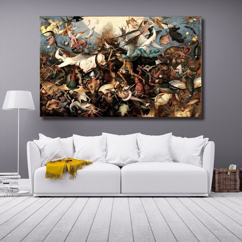 The Fall of the Rebel Angels by Pieter Bruegel, Heavyweight Giclee Art Print / Canvas Prints, Poster or 3D Hand Finished Premium Print