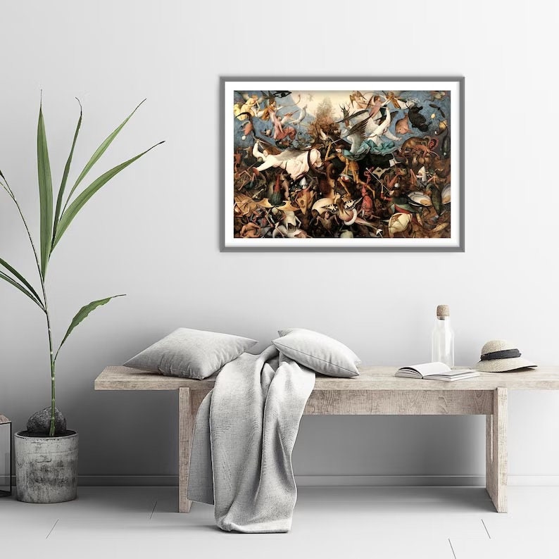 The Fall of the Rebel Angels by Pieter Bruegel, Heavyweight Giclee Art Print / Canvas Prints, Poster or 3D Hand Finished Premium Print FOSHE ART