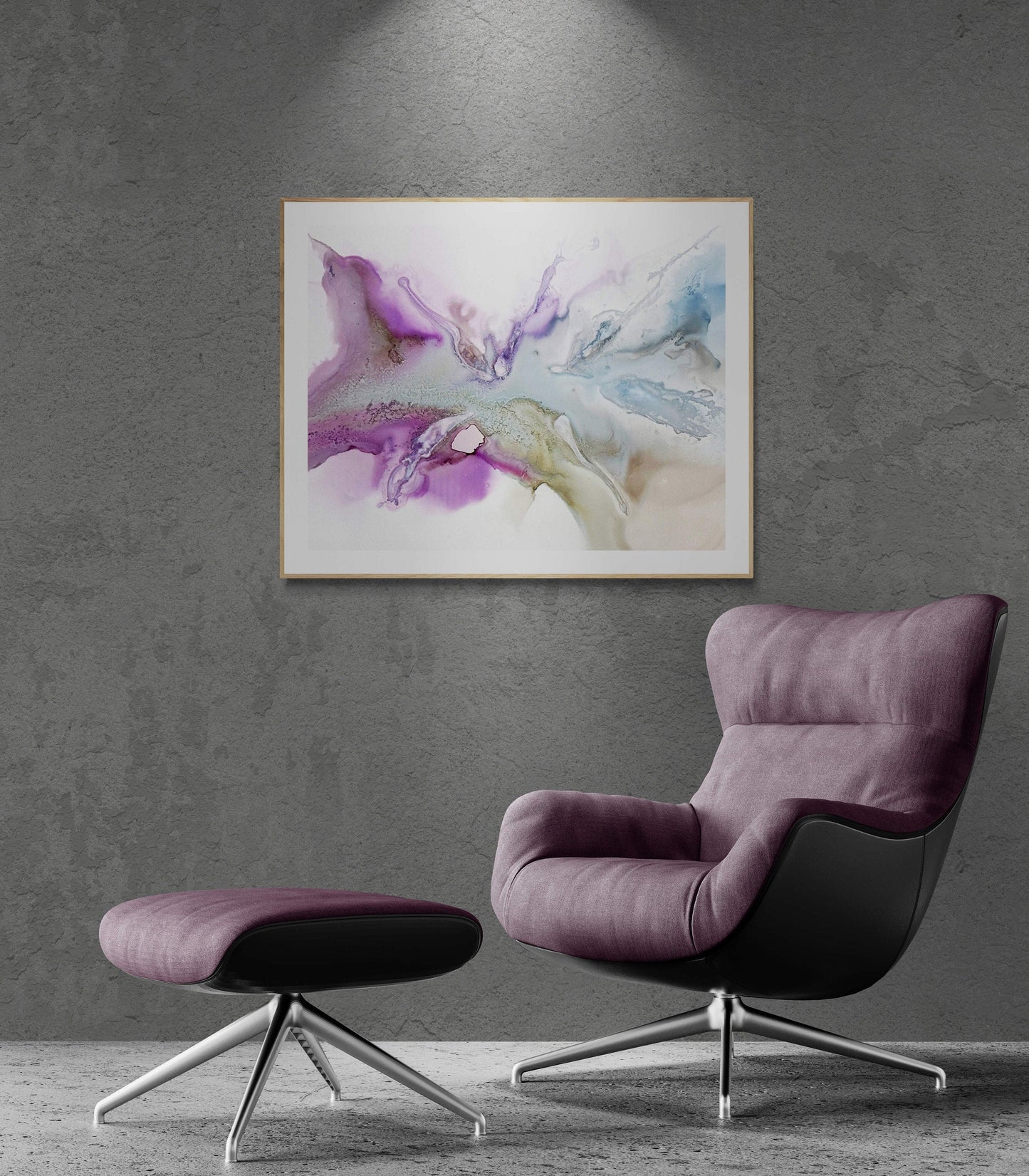 Serene Embrace 3, original alcohol ink abstract Art Prints, Minimalist Art Prints, Giclee Premium Prints FOSHE ART