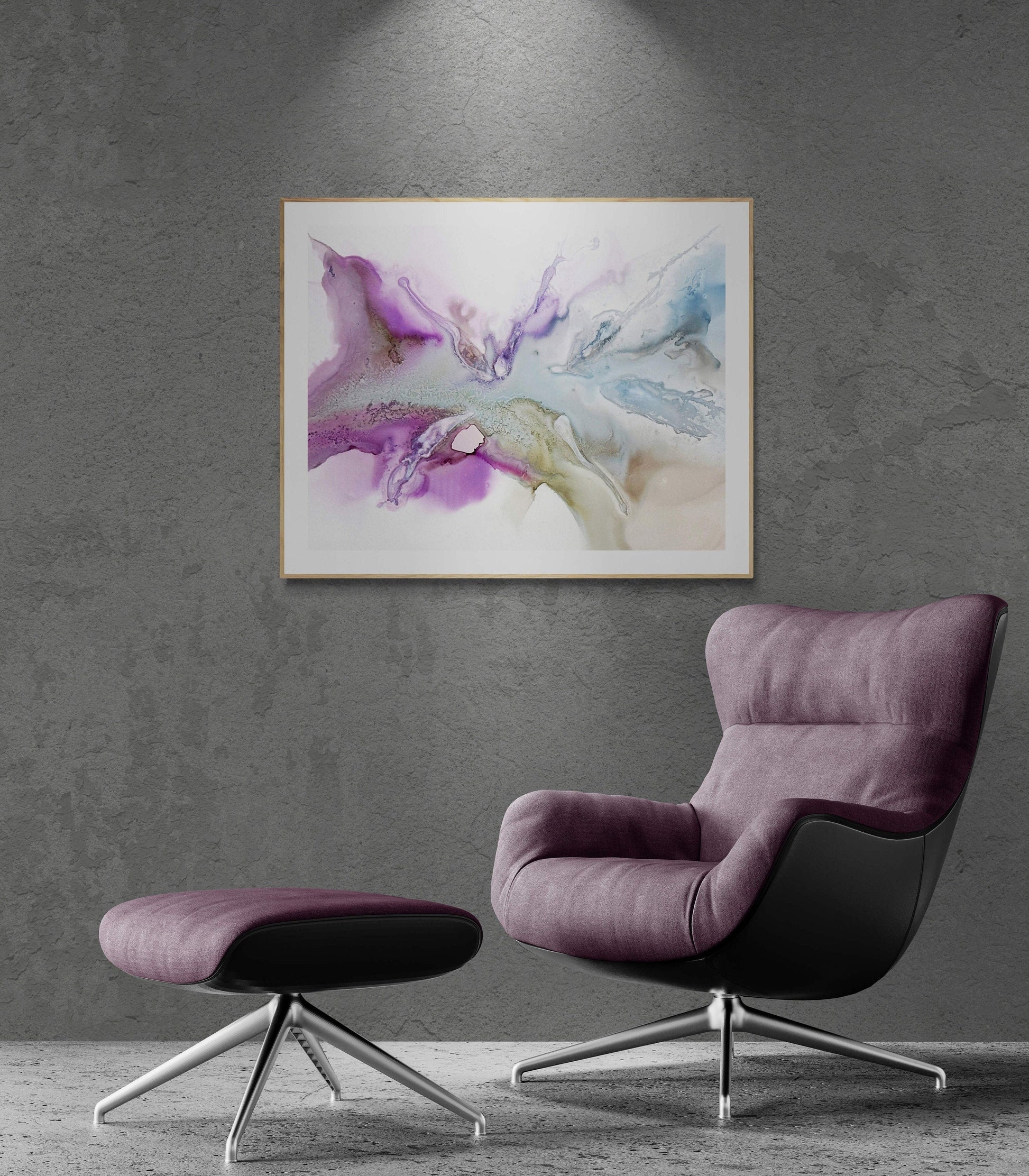 Serene Embrace 3, original alcohol ink abstract Art Prints, Minimalist Art Prints, Giclee Premium Prints FOSHE ART